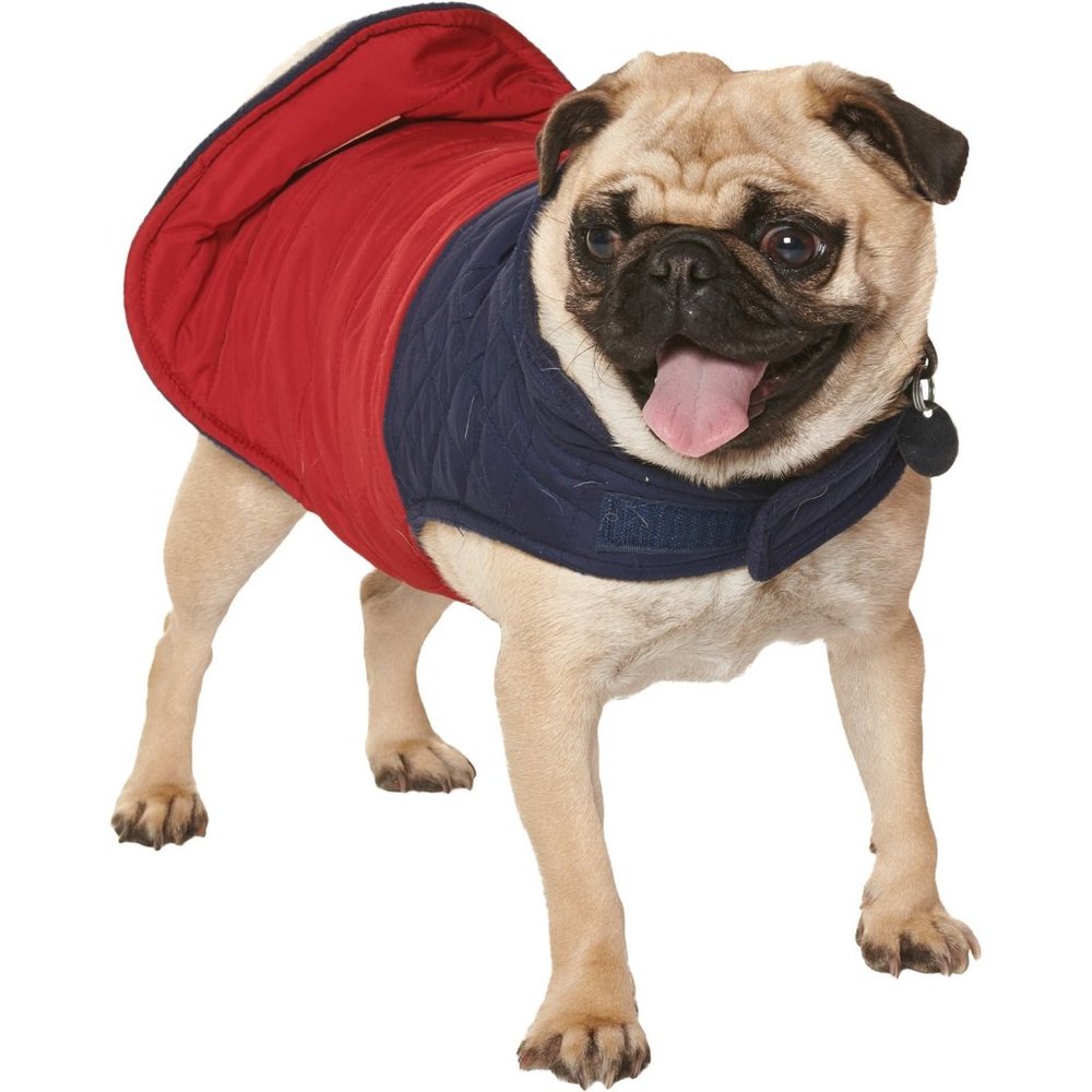 NEW Coleman Diamond Quilt Puffer Dog Jacket - Reversible blue/red 068sn - Picture 1 of 6